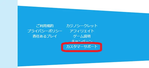 カスタマーサポートリンク